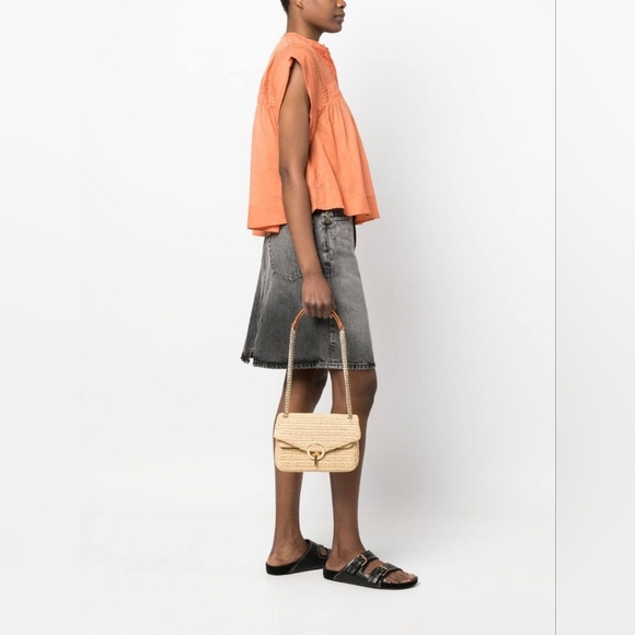 SANDRO Yza woven shoulder bag - Picture 5 of 9